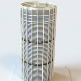 نموذج بناء اسطوانة العمارة 3D