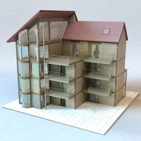 Moderní bytový dům 3D model