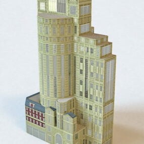 Model 3D starego budynku biurowego