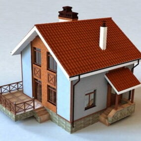 3D model domu malé chaty