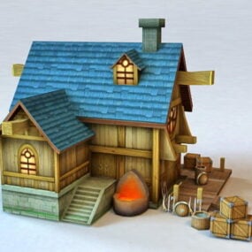 Medieval Blacksmith Workplace Shop 3d model