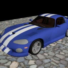 Múnla Dodge Viper Gts Blue 3d saor in aisce