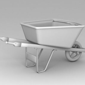 Traditioneel kruiwagen 3D-model