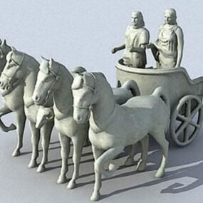 Mô hình xe ngựa chiến tranh La Mã 3d
