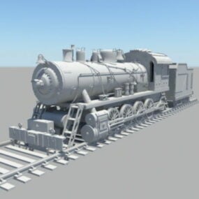 Historic Steam Locomotive 3d model