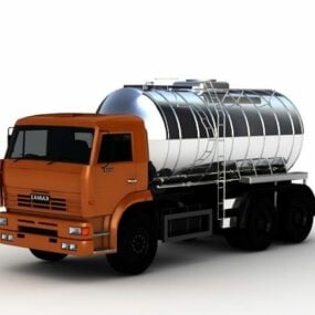 کامیون تانکر نفت مدل سه بعدی