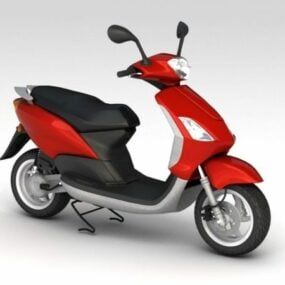 Red Moped 3d model