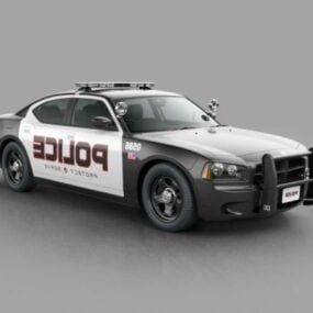 US Police Car דגם תלת מימד