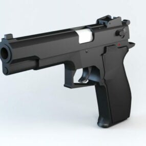 Pistola negra modelo 3d