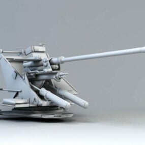 Ww2 Duitsland luchtafweerkanon 3D-model