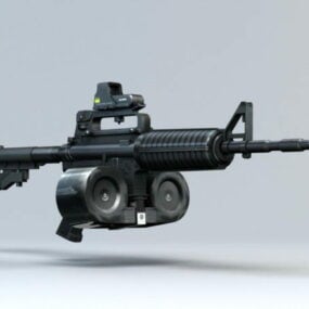 M4带弹匣3d模型