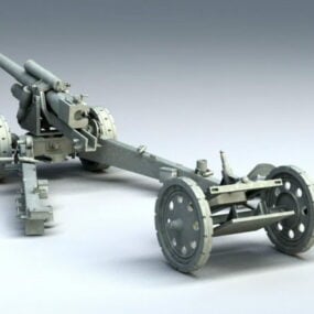 Γερμανία Sfh 18 Heavy Field Howitzer 3d μοντέλο