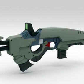 Science-Fiction-Maschinenpistole 3D-Modell