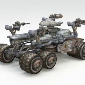 Science-Fiction-Kampffahrzeug 3D-Modell