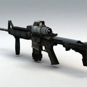 تفنگ تهاجمی M4 Carbine Assault Rifle مدل 3d