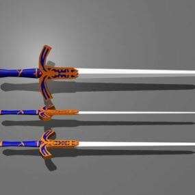 3д модель меча Сабля Экскалибур