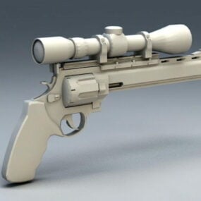 Pistol With Scope 3d model