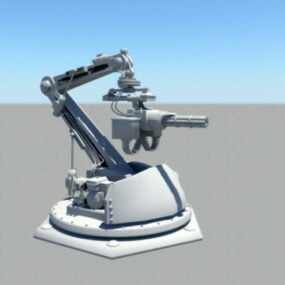 3D-Modell des automatischen Geschützturms