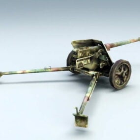 German Anti-tank Gun 3d model