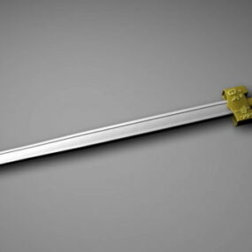Épée médiévale modèle 3D