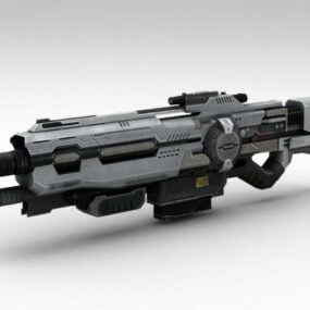 Науково-фантастична 3d модель штурмової гвинтівки
