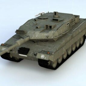 豹2a6坦克3d模型