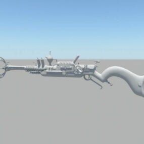 דגם 3D של רובה Steampunk