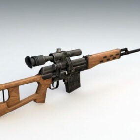 Dragunov Svd Sniper Rifle 3d model