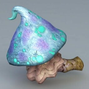 Magic Mushroom Cartoon 3d model
