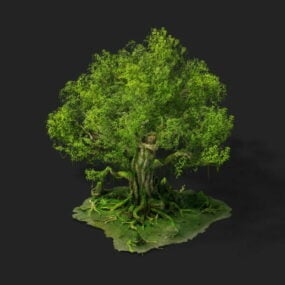 大きなそびえ立つ木の3Dモデル