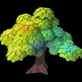 3д модель мультяшного дерева