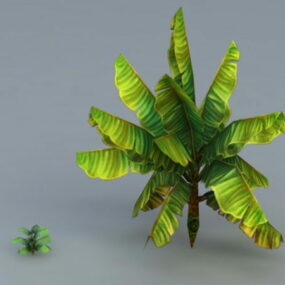 Laag poly bananenboom 3D-model