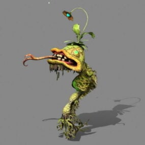 Modelo 3d del monstruo vegetal