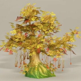 Anime Wishing Tree 3d-modell