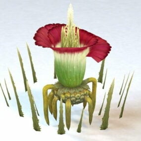 판타지 식물 꽃 3d 모델