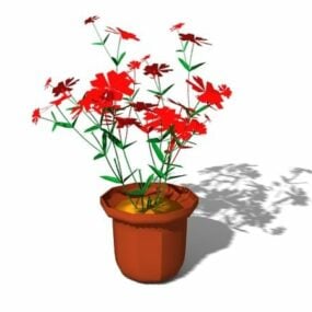 Krukväxt blommor 3d-modell