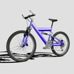 مدل دوچرخه کوهستانی ارغوانی سه بعدی