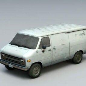 نموذج شاحنة قديمة صدئة ثلاثية الأبعاد