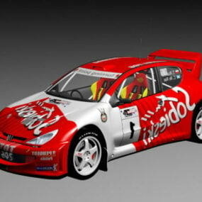 Peugeot 206 World Rally Car 3d-modell