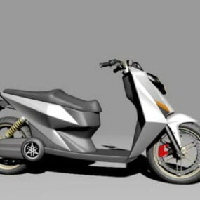 Punainen Moped Scooter 3D-malli