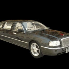 Hongqi Limousine stadsauto 3D-model
