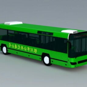 Green Bus 3d model
