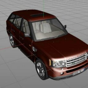 Red Range Rover 3d μοντέλο