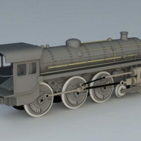 Old Steam Train 3d model