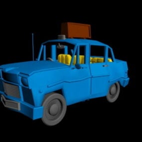 Cartoon Taxi Cab Rig 3d model