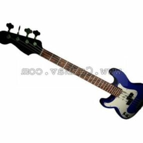 Electric Guitar Instrument Red Yellow Body 3d model