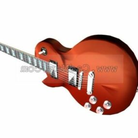 पॉल इलेक्ट्रिक गिटार 3डी मॉडल