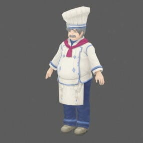 Chef de dibujos animados modelo 3d