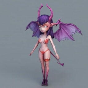 Anime Demon Girl 3d-modell