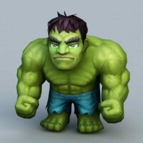 Modelo 3D dos desenhos animados Chibi Hulk